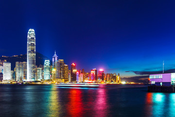 Obraz na płótnie Canvas Hong Kong skyline at night