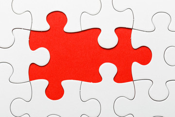 Fototapeta premium Incomplete puzzle with missing piece