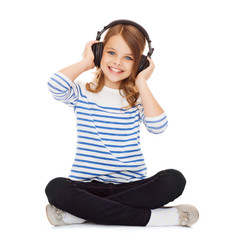 child with headphones