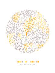 MVector magical floral circle decor pattern background with hand