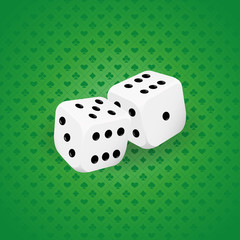 Two white dice