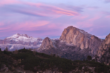 A purple sun-rise, passo Falzarego