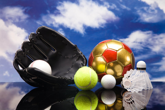 Sport articles. Balls and other equipment