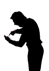 Furious man yelling at his cellphone