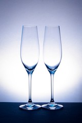 empty champagne glass