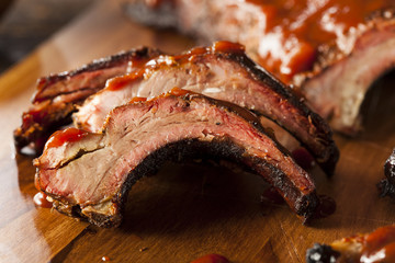 Smoked Barbecue Pork Spare Ribs © Brent Hofacker