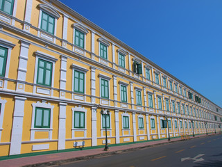 yellow and white building