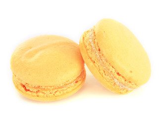 Gentle macaroons isolated on white