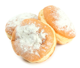 Tasty donuts, isolated on white