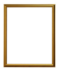 Golden Picture Frame Isolated On White