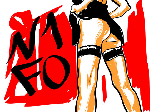 femme sexy qui montre ses fesses
