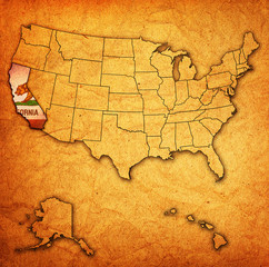 california on map of usa