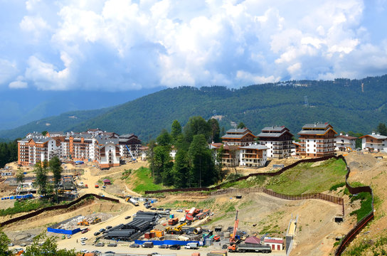 Construction of new hotels in the mountain Olympic village