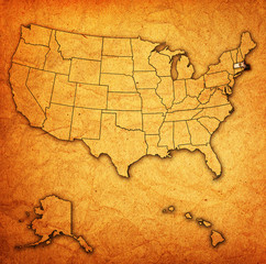 Massachusetts on map of usa