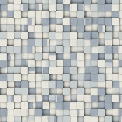grunge tile mosaic pattern backdrop in blue white
