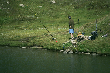 pêche en lac de montagne