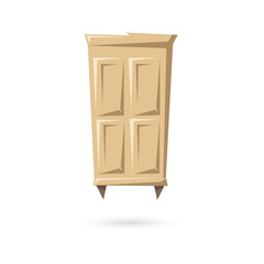 Wardrobe isolated on a white backgrounds. Vector illustration