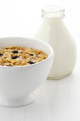 Delicious and healthy muesli cereal