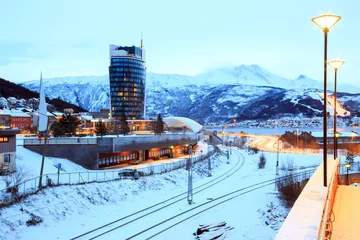 Fotobehang Narvik Town Cityscape Norway © vichie81