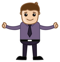 Raising Hands for Music - Office Corporate Cartoon People