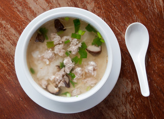 rice porridge with pork
