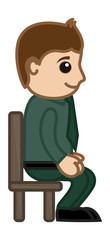 Man Waiting - Office Corporate Cartoon People