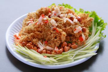 Fried crispy catfish.