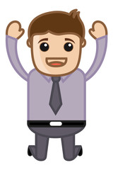 Man Got Success - Office Corporate Cartoon People