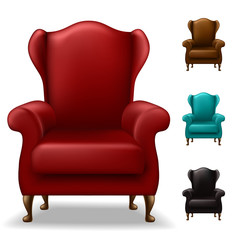 Old armchair set