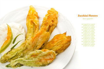 Fried zucchini flowers