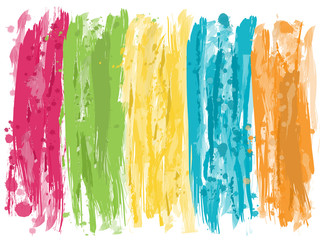 Dekorative Pinselstrichstreifen in frischen Farben – Vektor