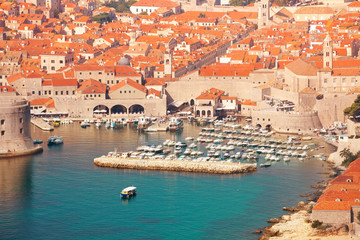 Walls and port of Dubrovnik