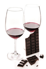 Red wine and chocolate