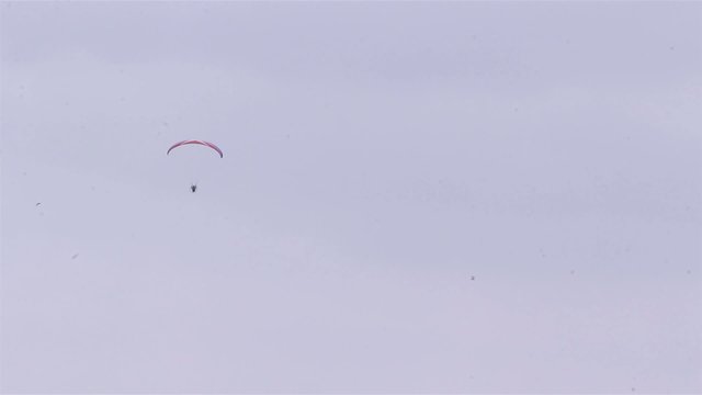 Powered paragliding scene (Paramotoring)