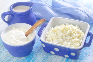 cottage,milk and sour cream