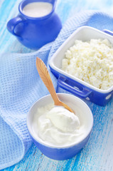 cottage,milk and sour cream