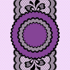 Vintage lace frame, abstract ornament. Vector texture.