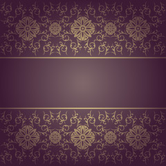 Background baroque vector with floral