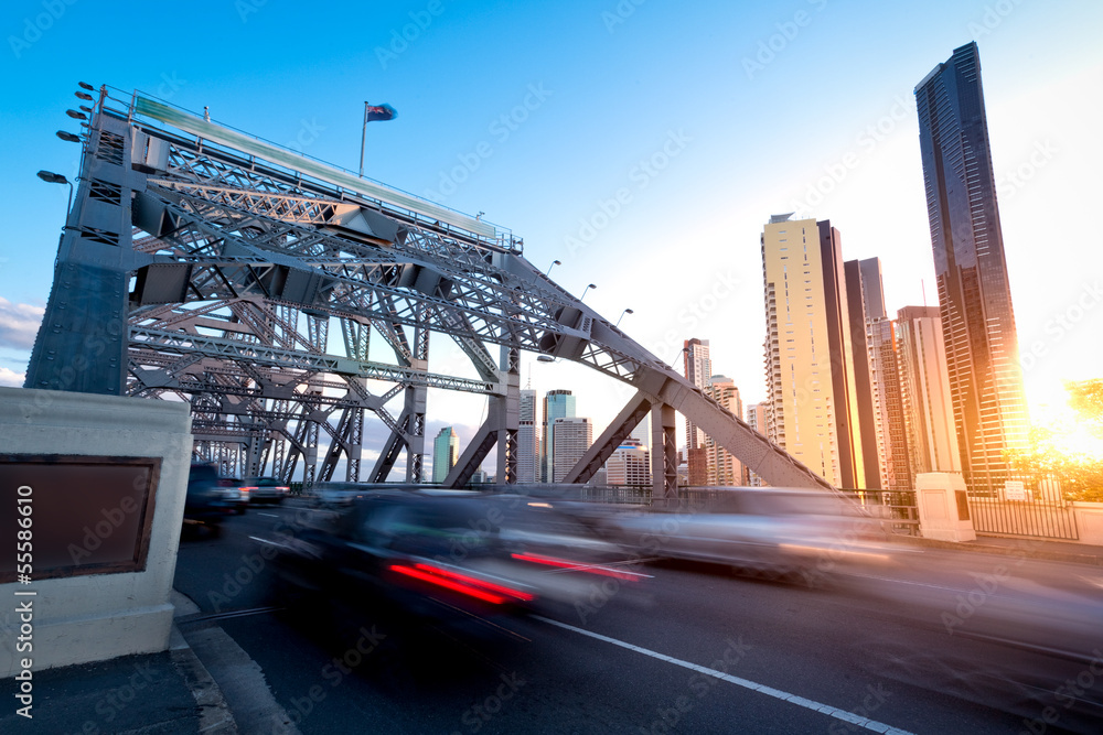 Canvas Prints brisbane city bridge