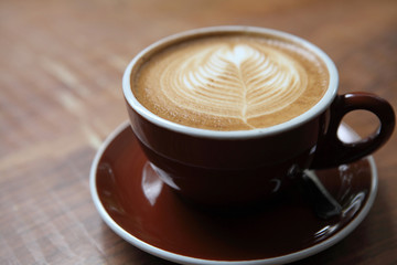 coffee on wood background