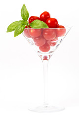 Tomatoes in a cocktail glass