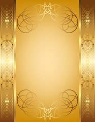 openwork frame on a gold background