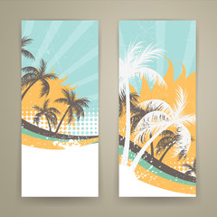 Vector Illustration of Two Summer Banners