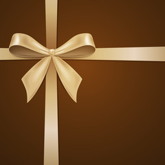 Vector Illustration of a Greeting Card with Bow