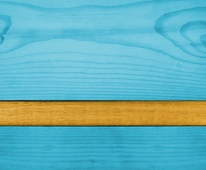 Blue and orange wood