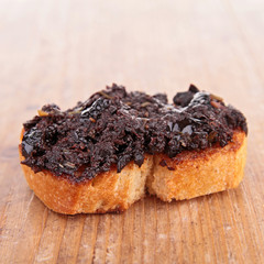 bread with olive tapenade