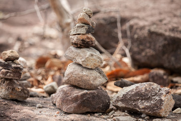 stones in balanced pile