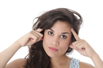 Fototapeta premium Attractive Young Woman Thinking