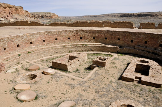 Chetro Ketl, Great Kiva ruins, Chaco Canyon, New Mexico (USA)