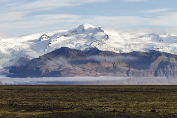 Vatnajokull Glacier, Hvannadalshnukur, South Iceland